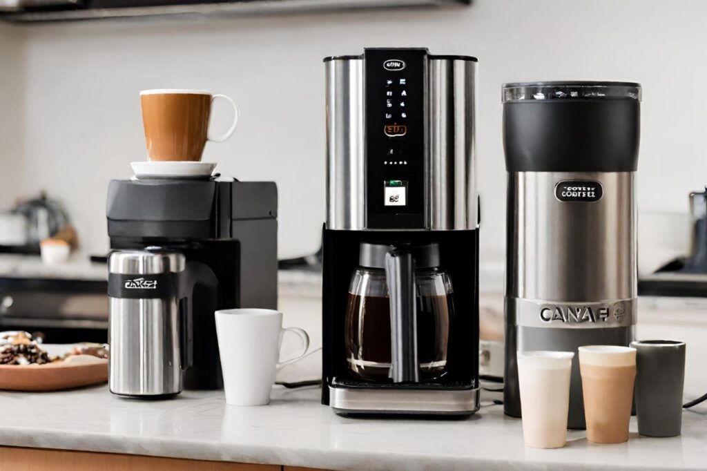 modelos de cafeteiras elétricas lado a lado